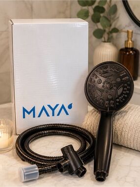 Maya Bronze Multi-Function Shower Head Set | Brand New in Box Spa Style Bathroom